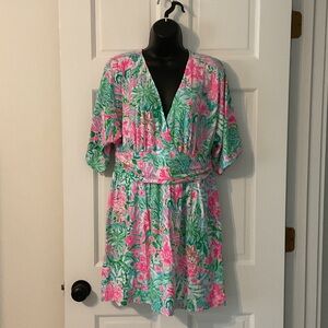 Lilly Pulitzer Tropical Pink and Green Jumpsuit